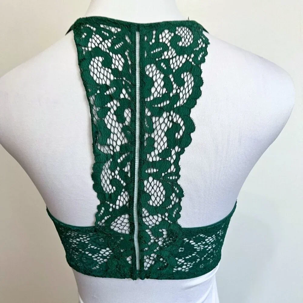 VICTORIA'S SECRET FOREST GREEN VERY SEXY PUSH-UP PIGEONNANT RACERBACK LACE BRA - Picture 4 of 10